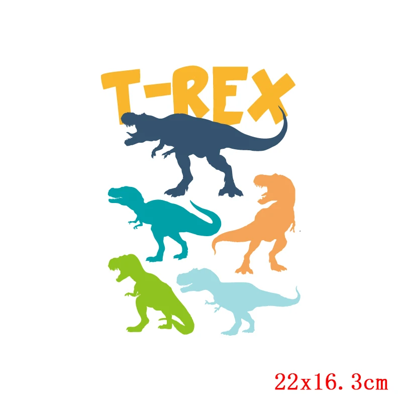 Наклейки Prajna T REX красочные наклейки для мальчиков термопечать на одежде сделай