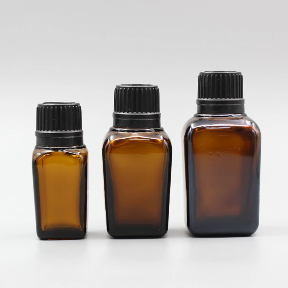 Small Capacity 10ml Essential Oil Package, Amber Square Bottle