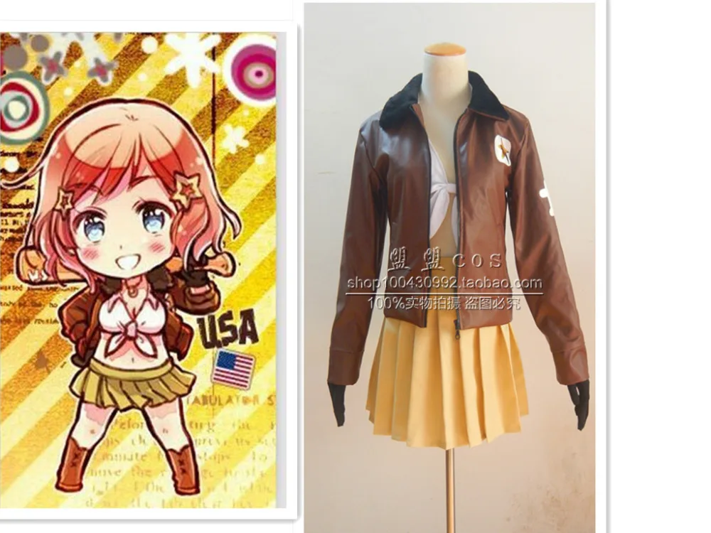 APH Axis Powers Hetalia/Эмили Джонс Карнавальный Костюм Женский Мужской США Америка