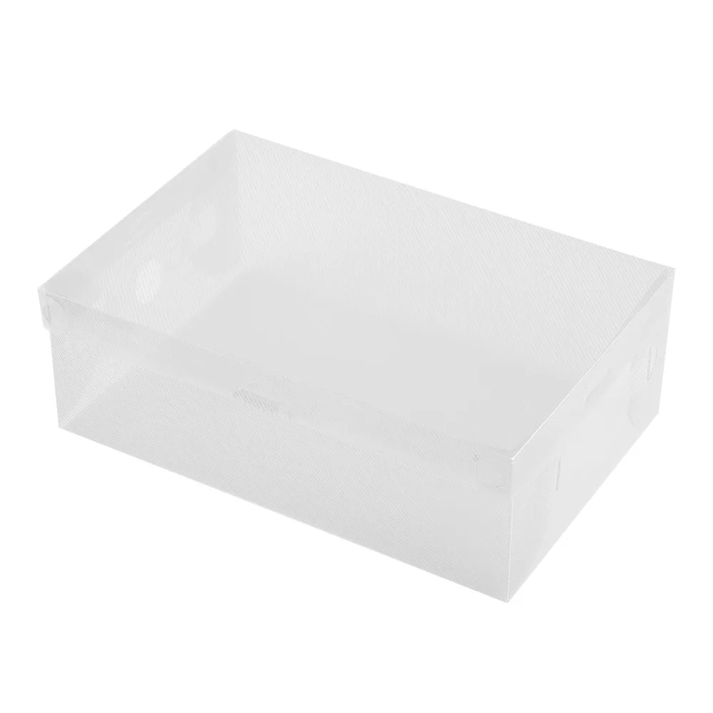 New Arrival Shoe Organizer Drawer Transparent Plastic Shoe Storage Box Rectangle PP Thickened Shoes Organizer Drawer Shoe Boxes - Цвет: Белый цвет