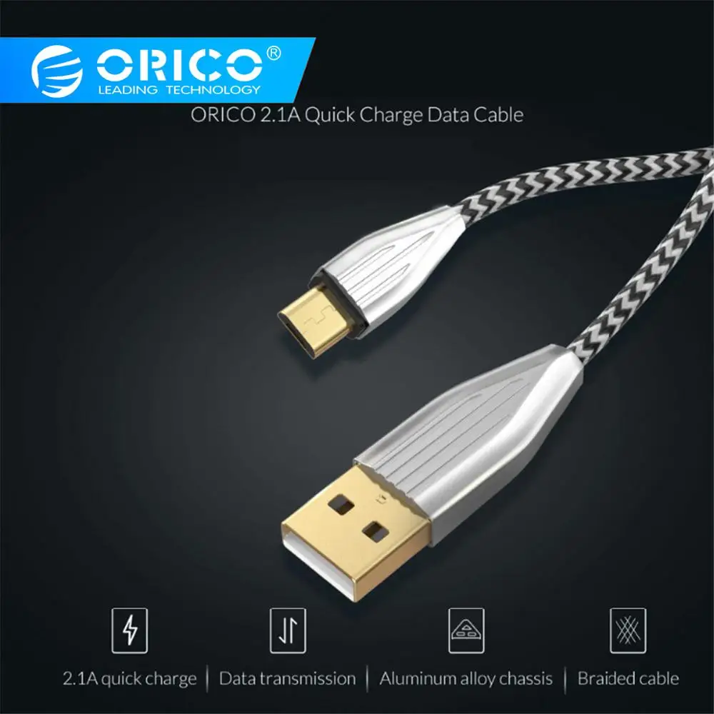 Кабель Micro USB ORICO 2.1A для синхронизации данных и зарядки кабель типа c игровые