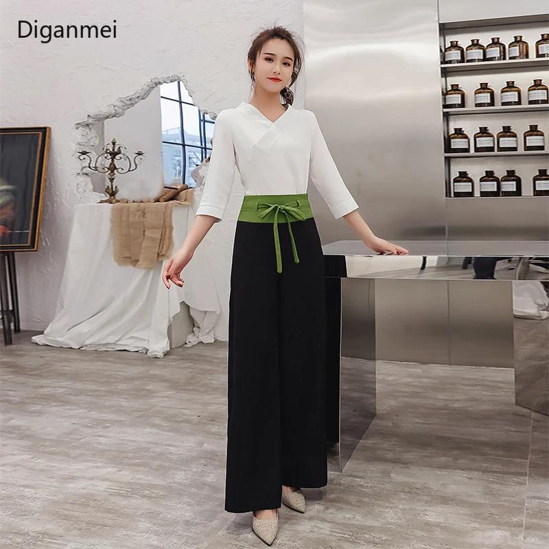 Униформа для сотрудниц спа-салонов красоты тайский форма SPA модные тонкие массажа здоровья комбинезоны Красота салон Рабочая одежда