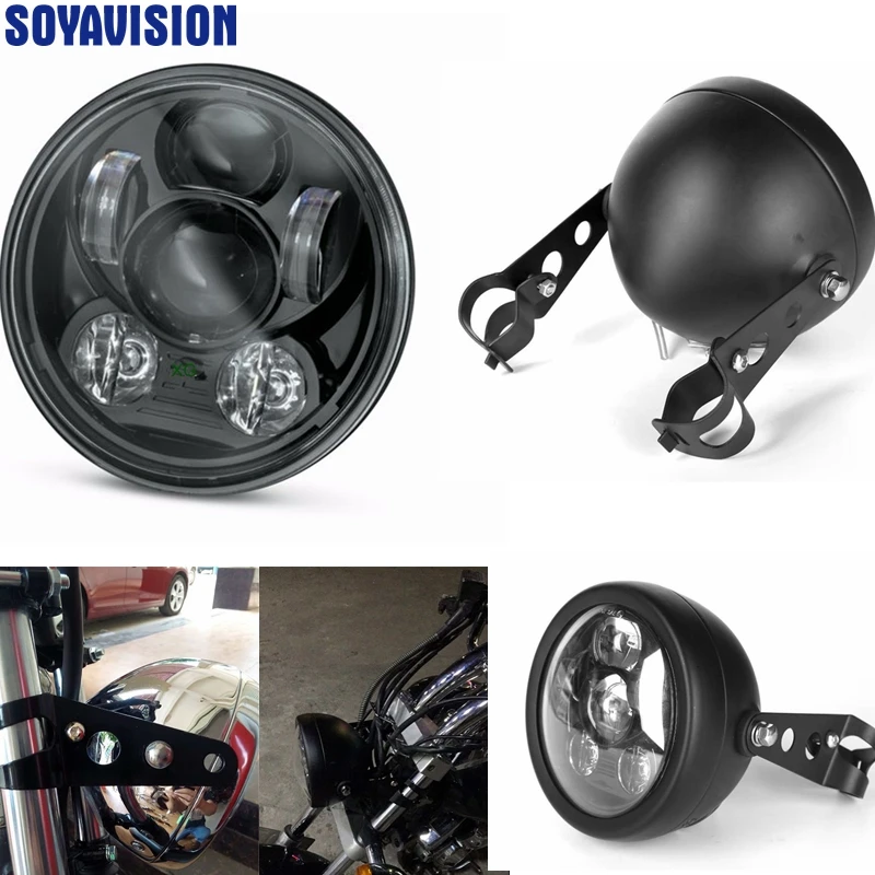 5 75 дюйма Led мотор фар Корпус mount кронштейны для Harley Davidson Аксессуары велосипеда 3/4