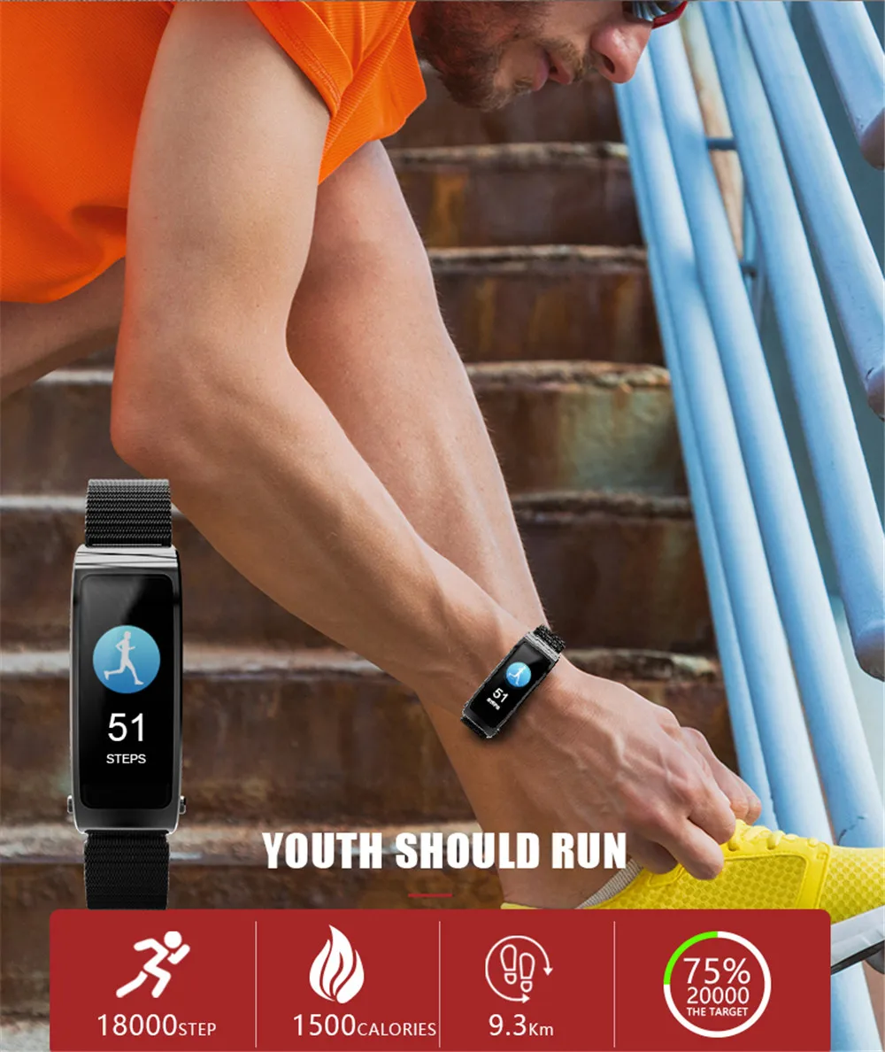 AMYNIKEER smart band Y5 Фитнес браслет Поддержка вызовов сердечный ритм измерять кровяное давление оксиметр музыка функциональные смарт-браслет