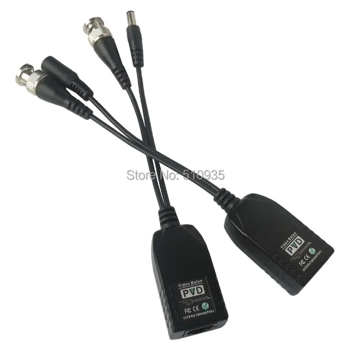 CJ 2006 10 пара/лот CCTV Audio Video Balun Transceiver BNC UTP RJ45 Power Over CAT5/5E/6 Cable|utp rj45|balun transceiverutp video balun |