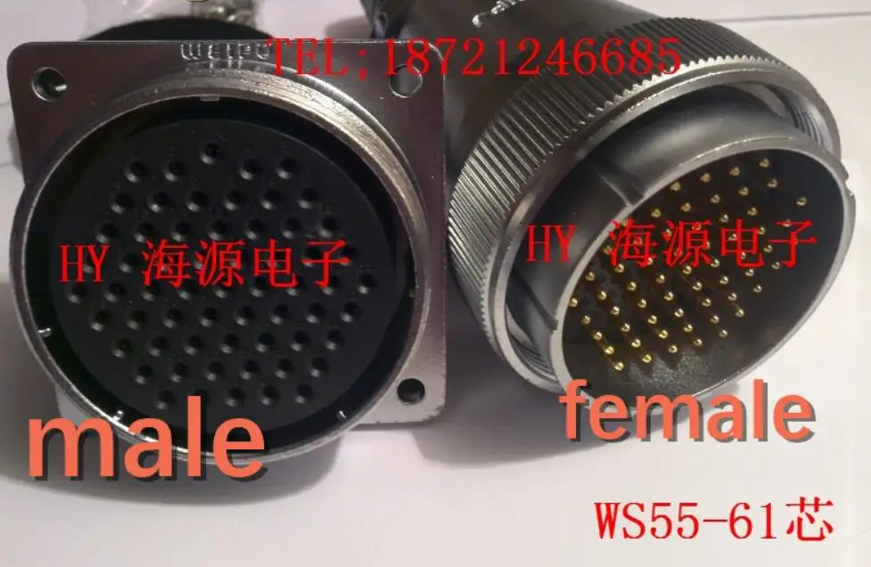 1set new original Connector WS55 TQ + Z 4 7 40 53 61 Pin Male Sleeve Cable Plug Female Square Flange Socket Power | Обустройство дома