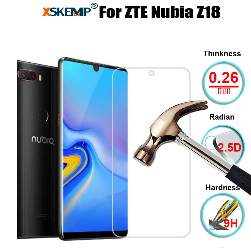 Ультратонкое закаленное стекло для защиты экрана от царапин пленка ZTE Nubia Z18/Axon 9