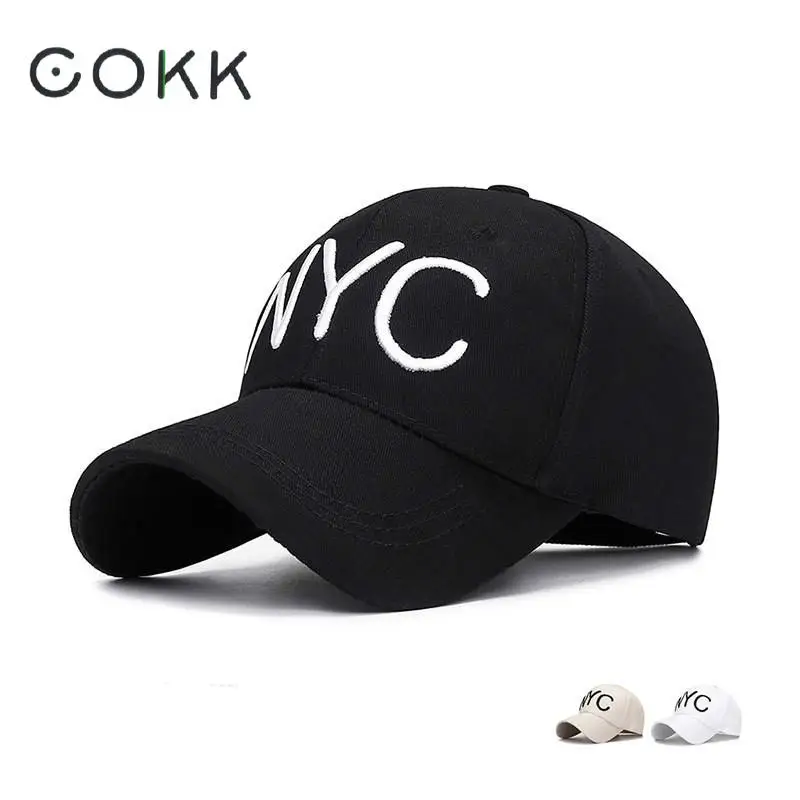 COKK, бейсболка, женская, Snapback, папа, шляпа, вышитая, Nyc, для девушек, Солнцезащитная шляпа, хлопок, мужские шапки и кепки, s, Летняя Спортивная Кепка, Корейская Gorras