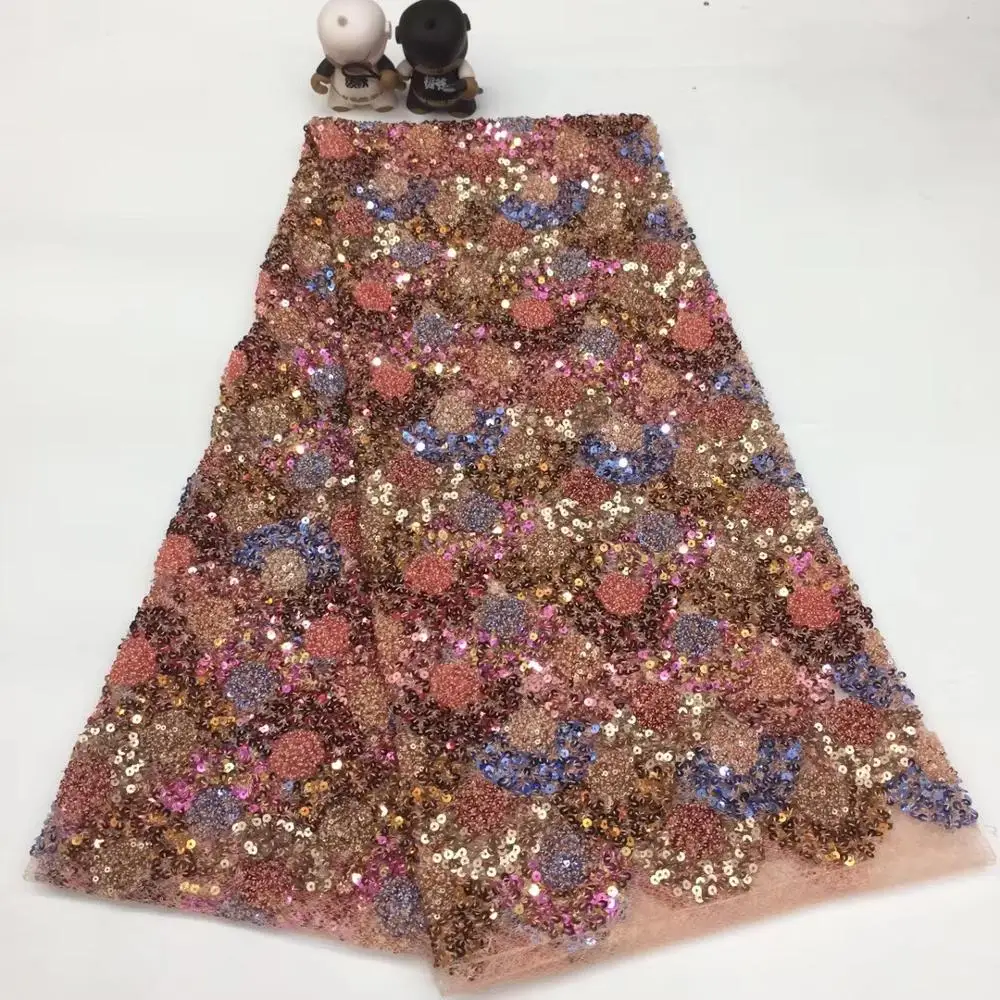 Кружевная ткань из органзы французская сетчатая кружевная с блестками для