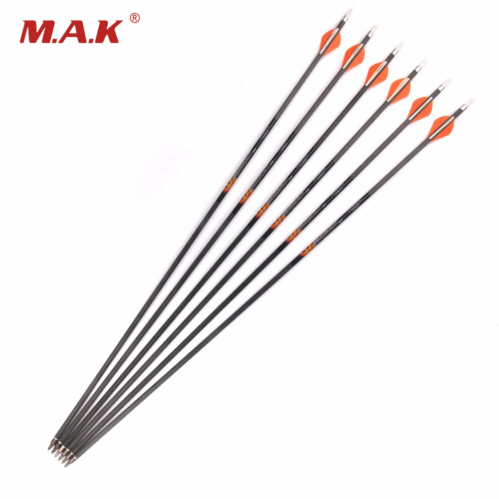 Позвоночника 500 чистый углерод Rrrows OD 7 6 мм со сменными наконечниками и