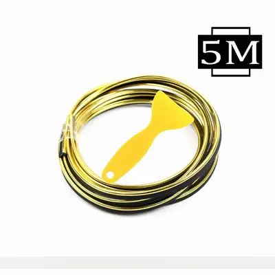 gold 5 м наклейки и наклейки для автомобиля, декоративные 3D наклейки, декоративные полосы для автомобиля, аксессуары для автомобиля - Название цвета: gold