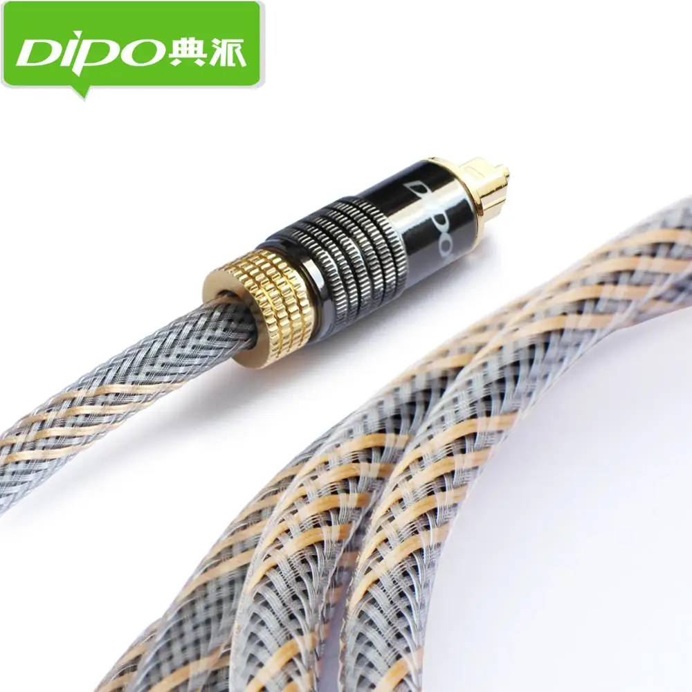 DIPO цифровой Toslink оптический аудио кабель ТВ SPDIF выход к акустике золото разъем rca