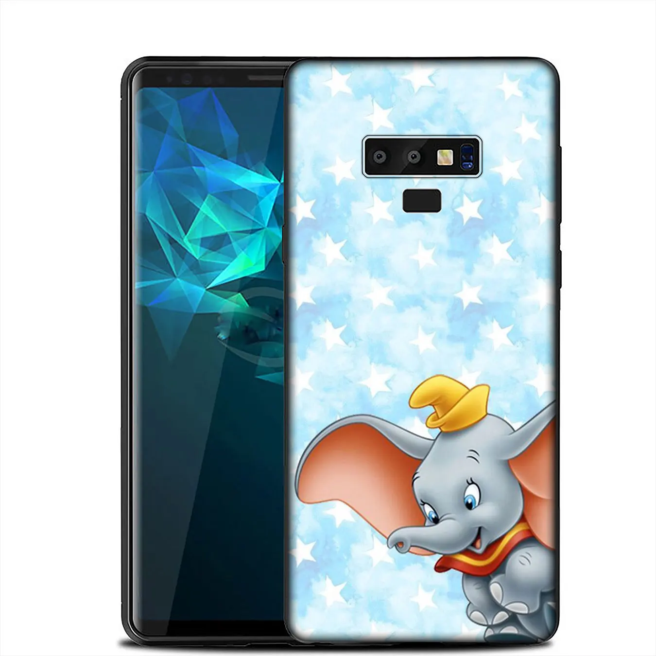 IYICAO Dumbo Cute elephant Soft Silicone Case for Samsung Galaxy A6 A9 A8 A7 2018 A3 A5 2016 2017 Note 9 8 10 Plus Lite |