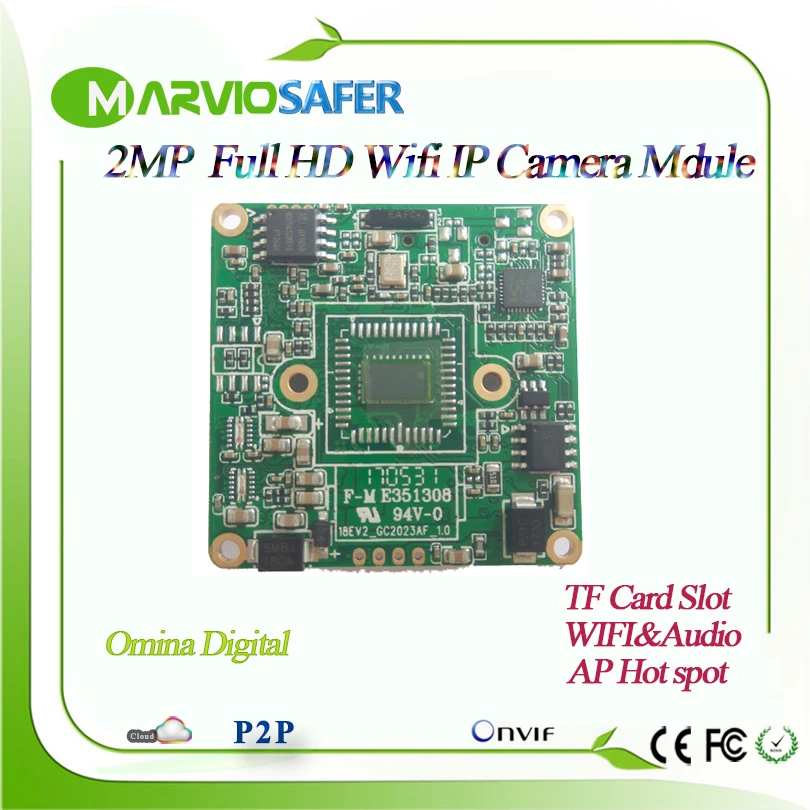 Marviosafer 1080 P Full HD 2MP Wi Fi Cctv сети ip Камера плате модуля Беспроводной Поддержка слот