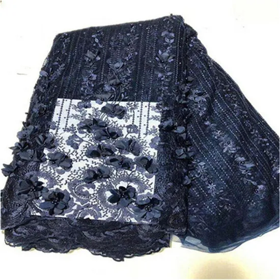 Нигерийская кружевная ткань с бисером камни Фиолетовый 2019 высокого качества