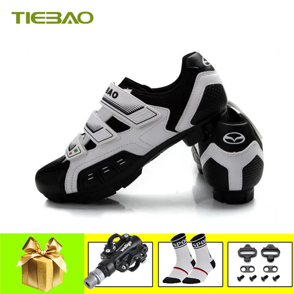 pedals for 943 W Tiebao велосипедная Обувь zapatillas deportivas hombre самозакрывающаяся Профессиональная мужская и женская обувь для горного велосипеда MTB педали для горного велосипеда - Цвет: pedals for 943 W