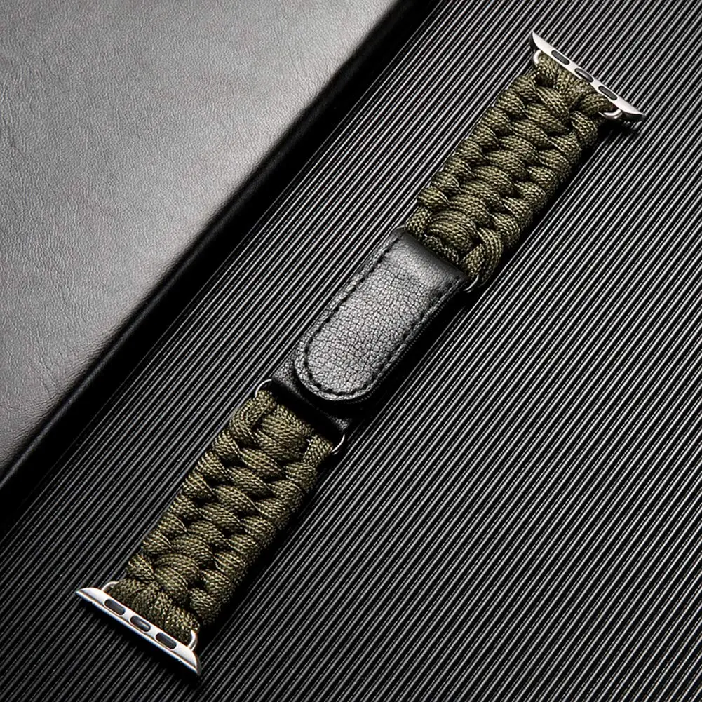 Apple Watch Band, нейлоновые части, парашютный шнур, для спорта на открытом воздухе, кемпинга, активного отдыха, для женщин и мужчин, браслет, ремешок для iWatch Series 5 4 3 2 1