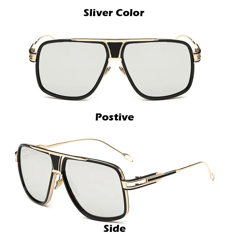 Мужские классические солнцезащитные очки больших размеров квадратные модные