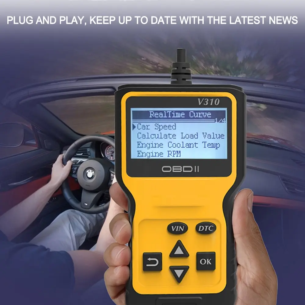 Считыватель кодов OBD OBDII диагностический сканер для автомобиля считыватель