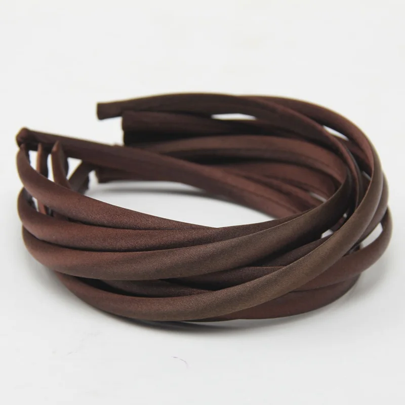 10 шт./лот девочек ободок мм цветная атласная повязка для волос покрыта смолой