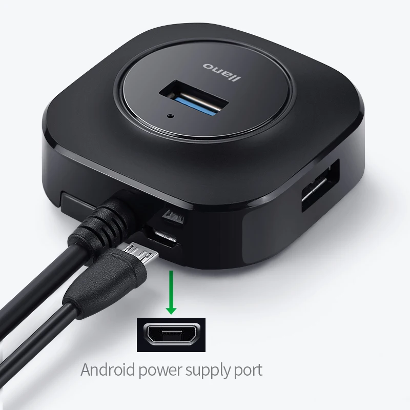 Llano USB концентратор 3 0 4 порта Micro сплиттер с мощностью высокоскоростной адаптер 5