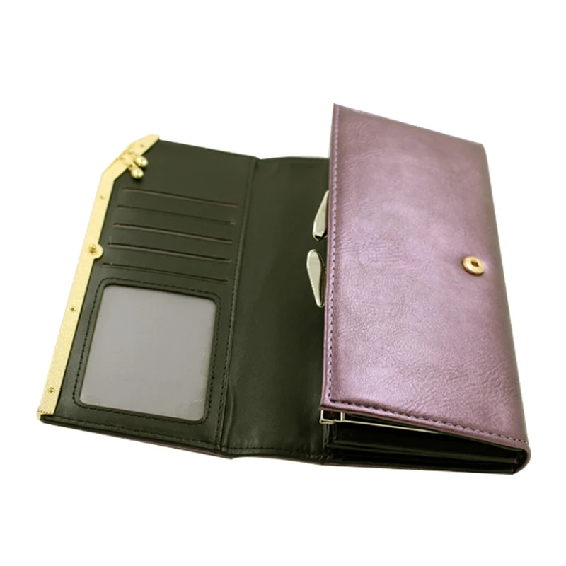 Роскошный женский кошелек из искусственной кожи с маленькой подвеской