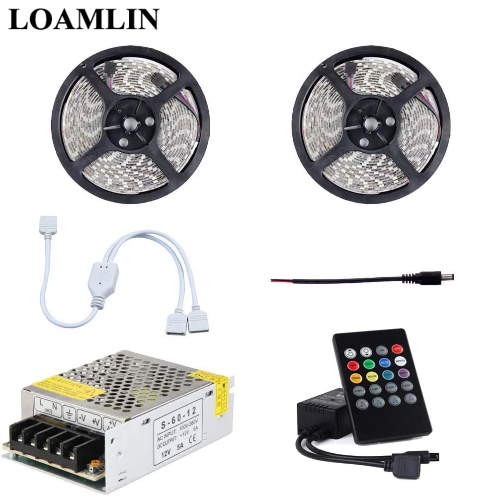 Светодиодный светильник SMD2835/3528 RGB гибкий с 20 клавишами дистанционного