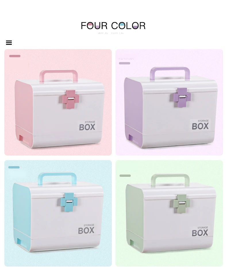 Medicine box family medical small box large child first aid kit medicine storage