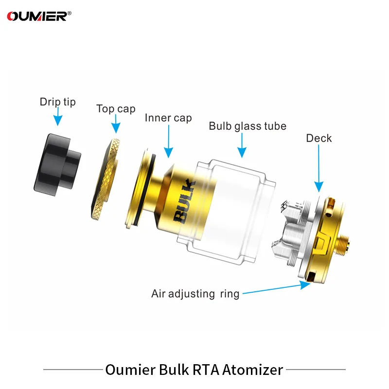 Оригинальный атомайзер для электронных сигарет OUMIER оптом RTA 6 5 мАч большая
