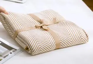 Light coffee Европейский стиль домашний декор Мода пледы хлопчатобумажная пряжа вязаные нитки одеяла Портативный Диван самолет одеяла с кисточками - Цвет: Light coffee