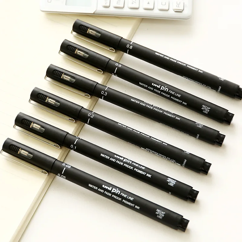 Fineliner Pigma Micron ручка для рисования 005 01 02 03 05 08 кисть Водонепроницаемая Манга Аниме комиксы ручка не staedtler прочный