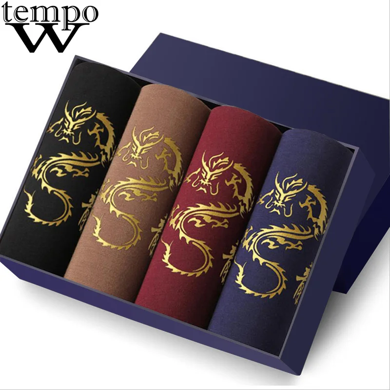 JL Бренд Wtempo, новинка, 4 шт./партия, мужские шорты, боксеры, модное мужское нижнее белье, Модальные боксеры, шорты с принтом, сексуальные боксеры, мужские трусы - Цвет: JL