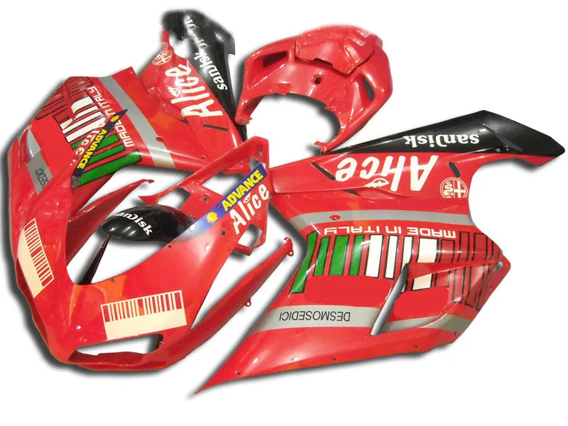 Комплект обтекателей под давлением для DUCATI 1098 1198 848 2007 ducati 2011 07 08 09 10 11 Красный