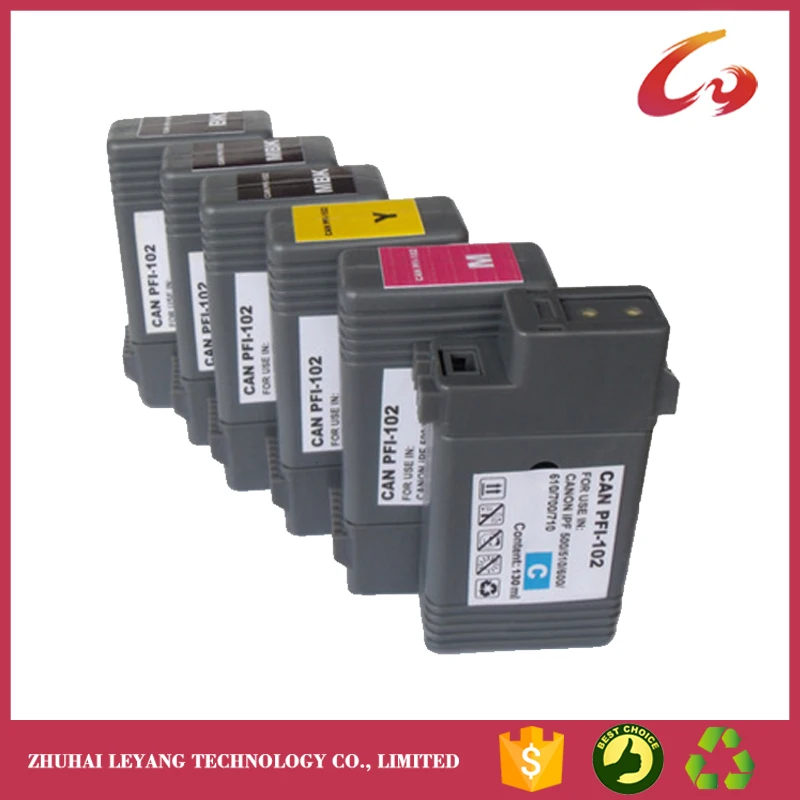6PK 130 мл PFI-102 картридж для canon IPF500 IPF510 IPF600 IPF610 принтер совместимый с чипсами и