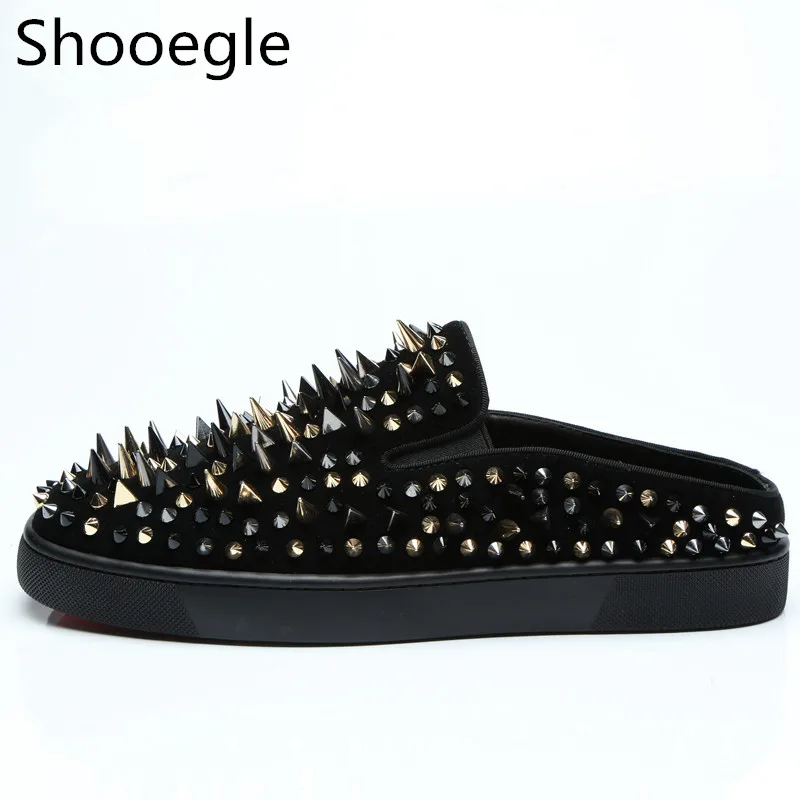 Мужские мокасины без шнуровки повседневные золотистые серебристые черные с
