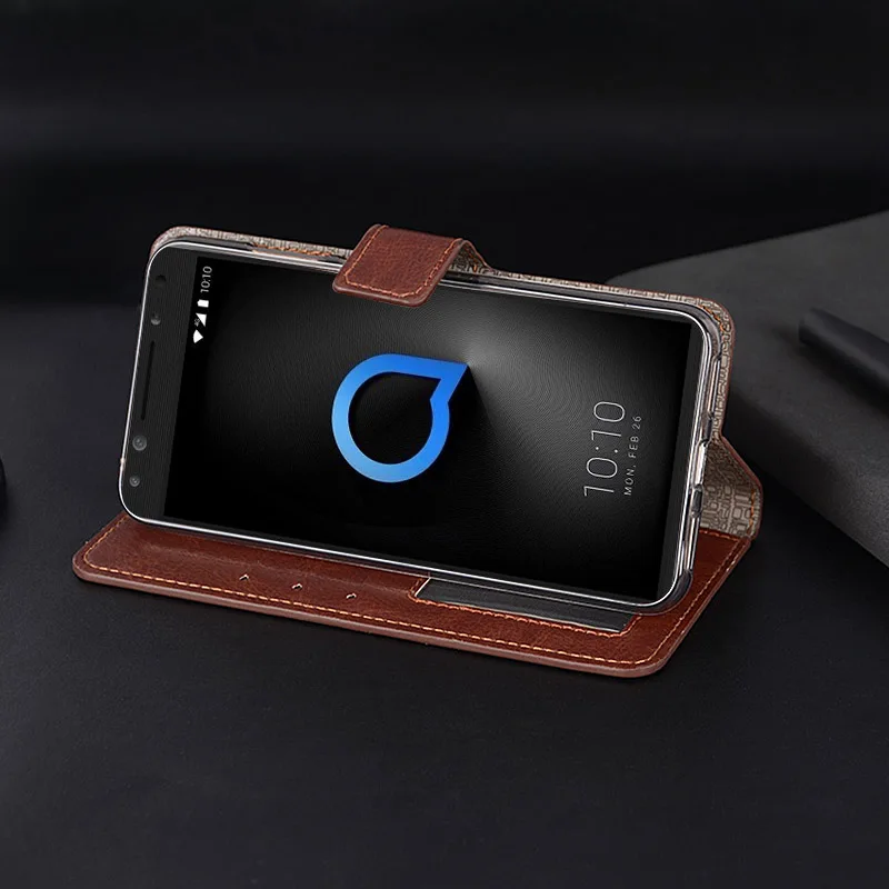 Роскошные кожаные чехлы бумажники для телефонов Alcatel 5/5086A/5086Y/5086D мобильных с