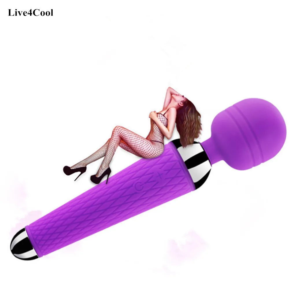 AV палочка вибратор женский Pussy Вагина Стимулятор клитора Перезаряжаемые