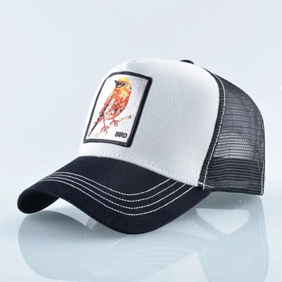 Унисекс Snapback шапки воздухопроницаемые кроссовки для мужчин Защита от солнца шапки для женщин вышивка товары птиц мужская бейсбольная кепка хлопок хип хоп Bone Casquette - Цвет: Белый