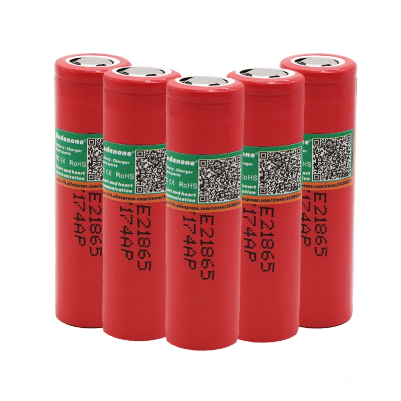 100% оригинальный 18650 he2 3 6 V Батарея 2500 мА/ч 20A Перезаряжаемые HE2