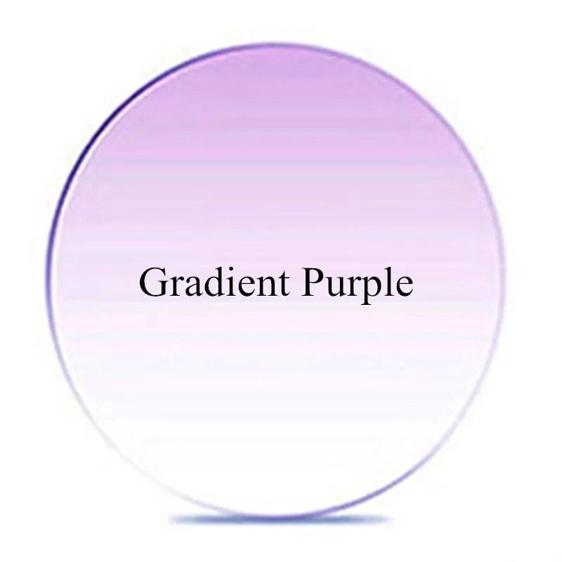 Gradient Purple Chashma бренд качество анти-отражение УФ 400 рецепт 1,67 индекс тонкий оттенок линзы фиолетовый розовый серый цветные линзы - Цвет линз: Gradient Purple