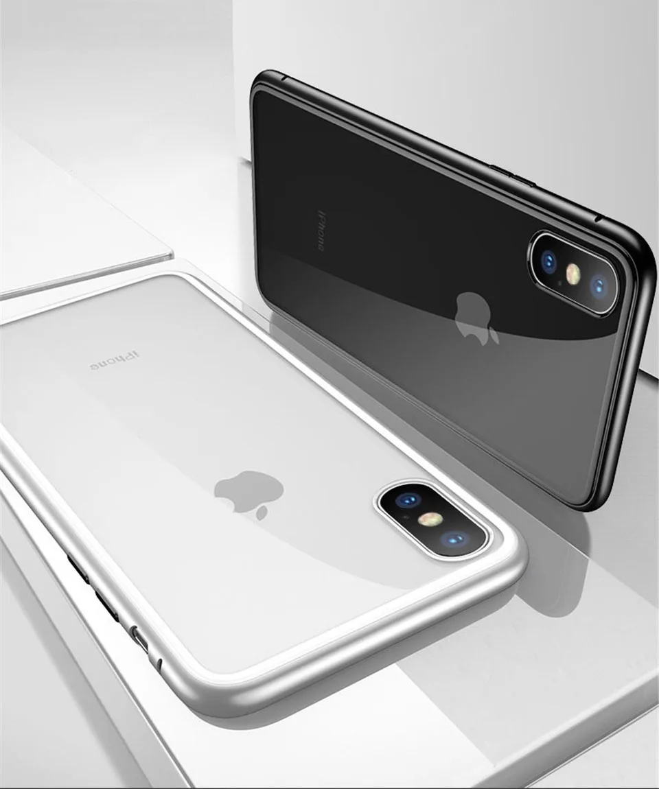 Магнитный адсорбционный чехол для телефона iPhone 7 8 plus металлический магнитный из