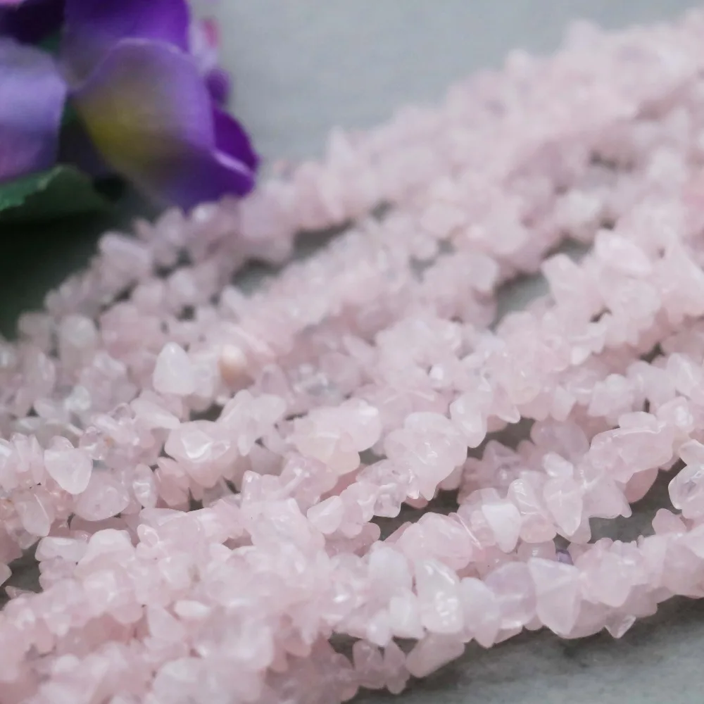 Натуральные камни нестандартные розовые хрустальные бусины браслет ожерелье