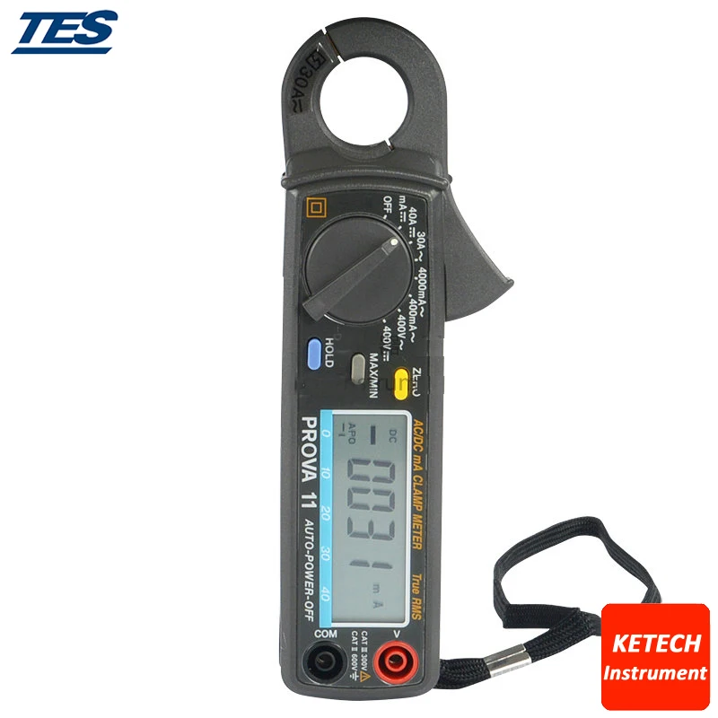 

High Resolution AC/DC mA True RMS Clamp Meter Super DC 1mA, AC 0.1mA PROVA11