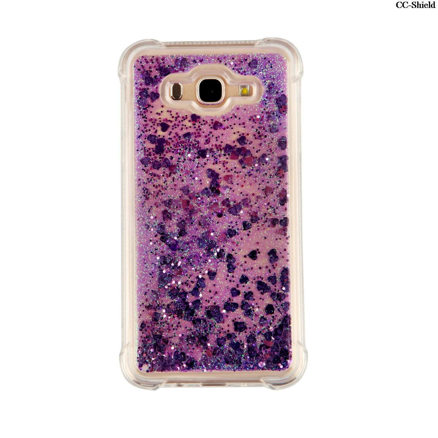 TPU Case for Samsung Galaxy J7 Neo 2017 J701 SM-J701F/DS SM-J701MT SM-J701M Dynamic Flow Liquid Flash Crystal Clear Back Cover |