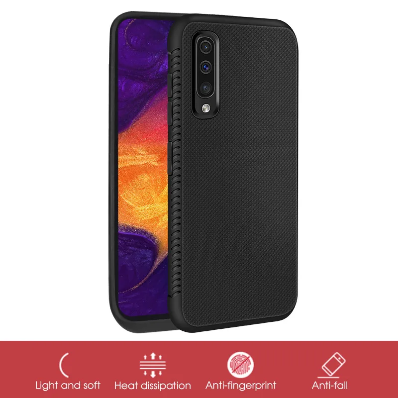 Углеродного волокна ударопрочный чехол для samsung M10 M20 M30 охлаждающий чехол s для Galaxy A10 A20 A30 A40 A50 A70 тепловыделение мягкий чехол