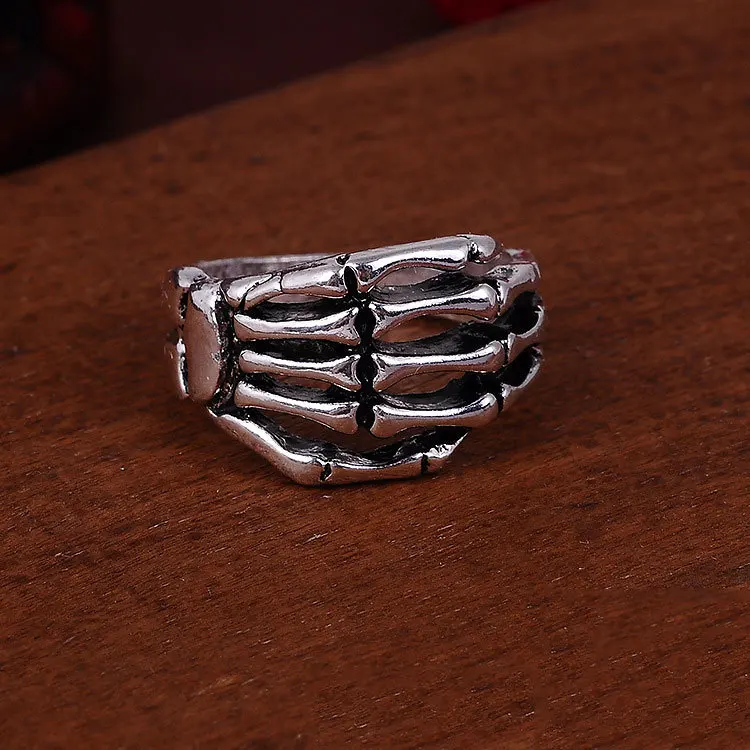 2017 панк винтажное Трендовое мужское кольцо готическое байкерское с черепами из