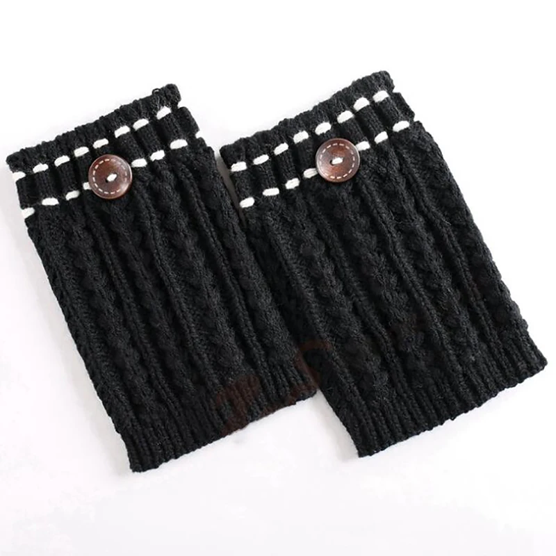 Женские зимние короткие гетры модные женские ботиночки вязаные носки с