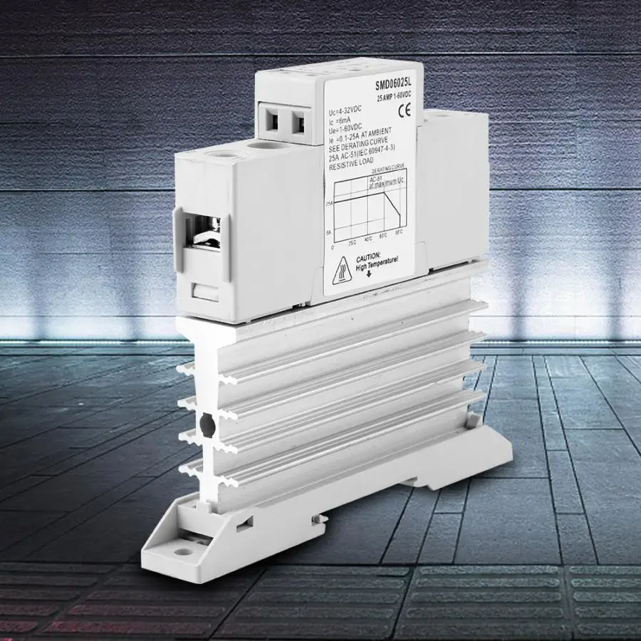 Модуль реле постоянного тока SMD06025L Однофазное твердотельное на DIN рейку плата