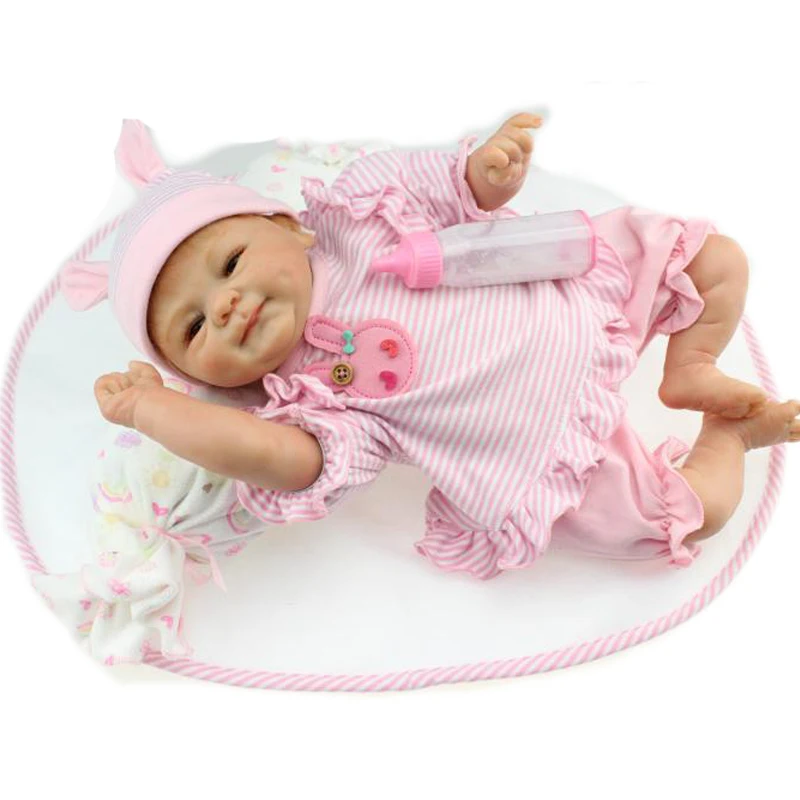 NPK Мягкая силиконовая детская кукла-Реборн ручная работа Реалистичная девочка 18