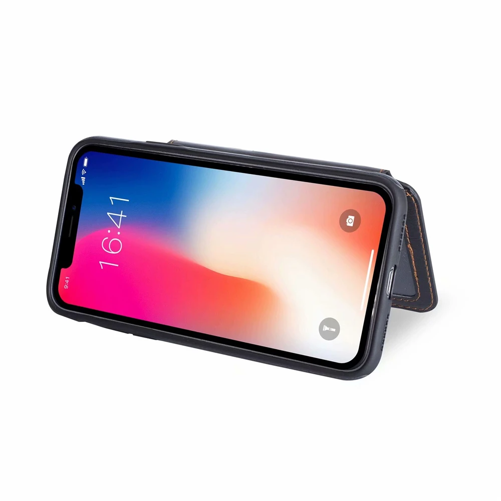 Ретро Кожаный чехол для iphone 11 Pro Max X XS XR с подставкой карт PU Чехол кошелек 6 6S 7 8 Plus